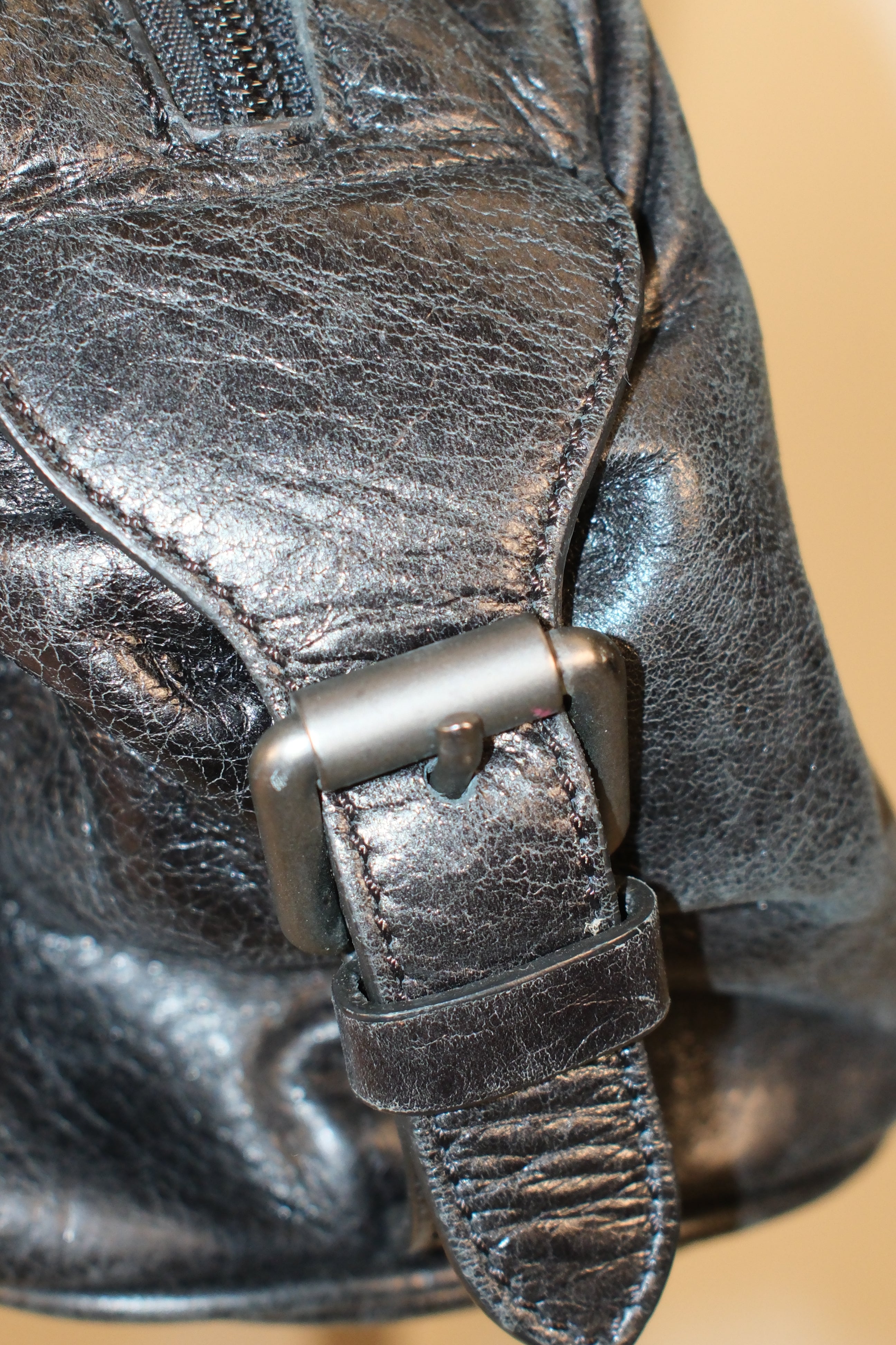 Francesco Biasia Black Puffy Shoulder Bag