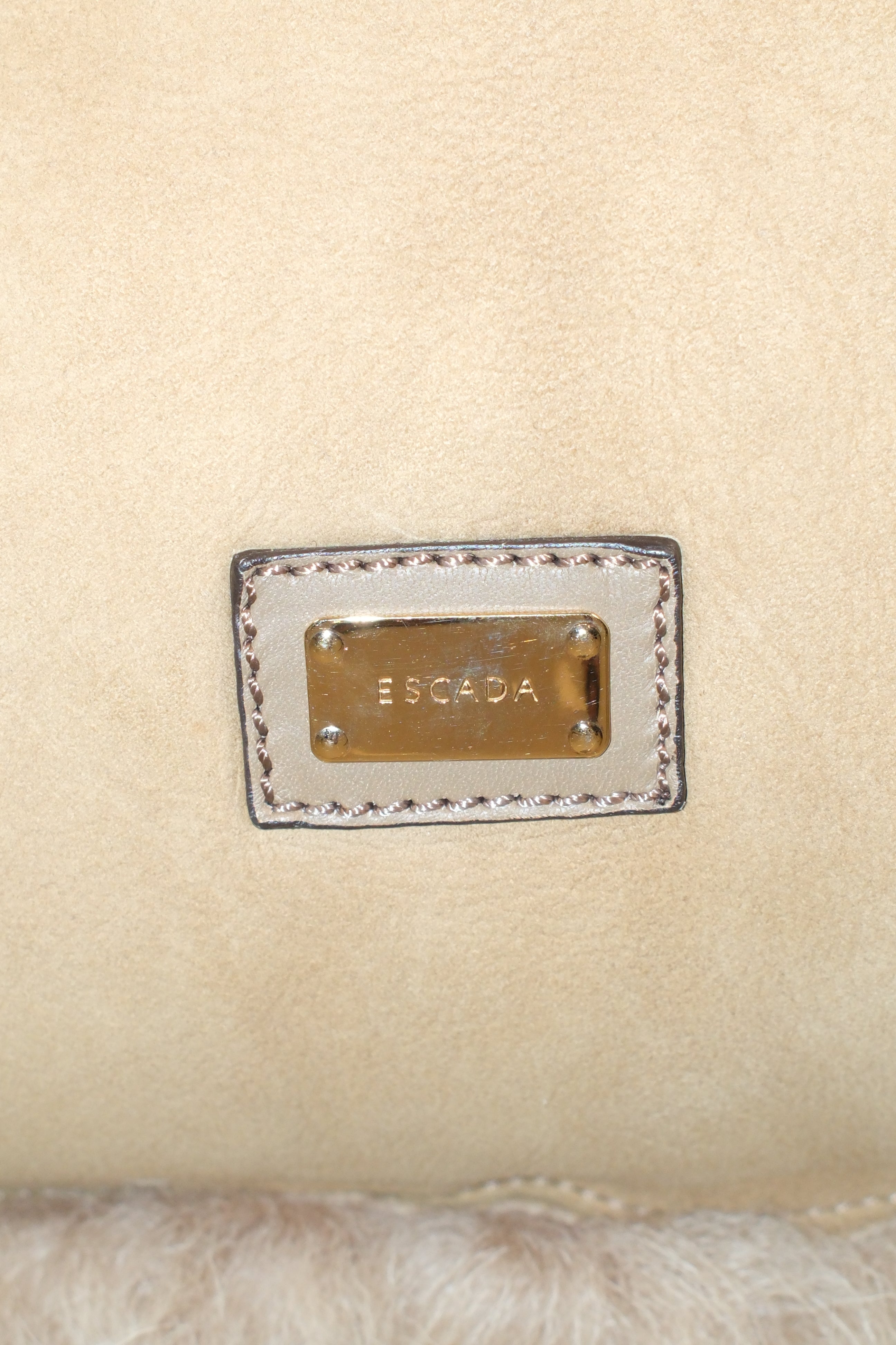 ESCADA SHEARLING FUR LEATHER BAG (COMES WITH CLUTCH)
