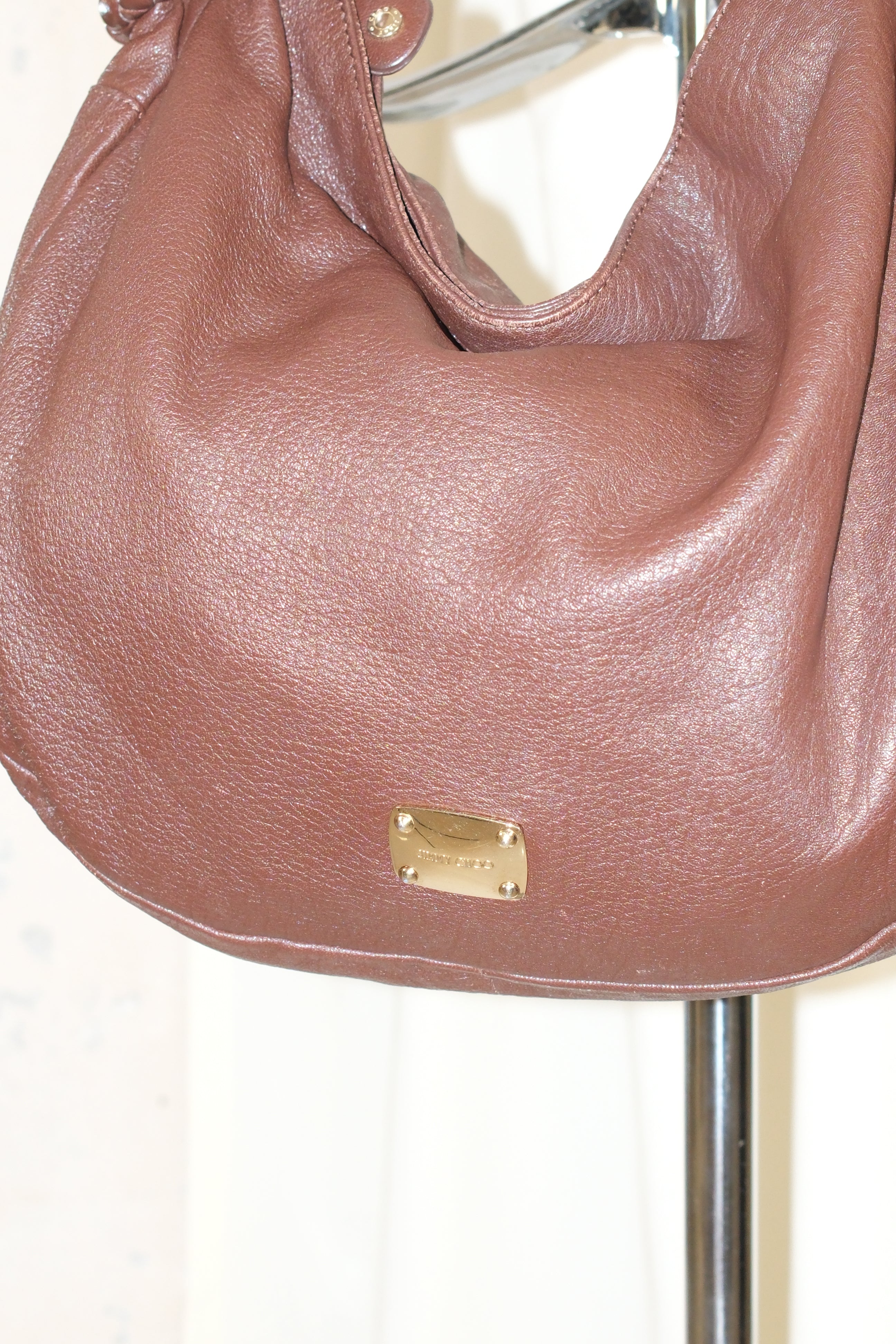 Jimmy Choo classic bungles bag (can be worn as bungles) in chocolate brown