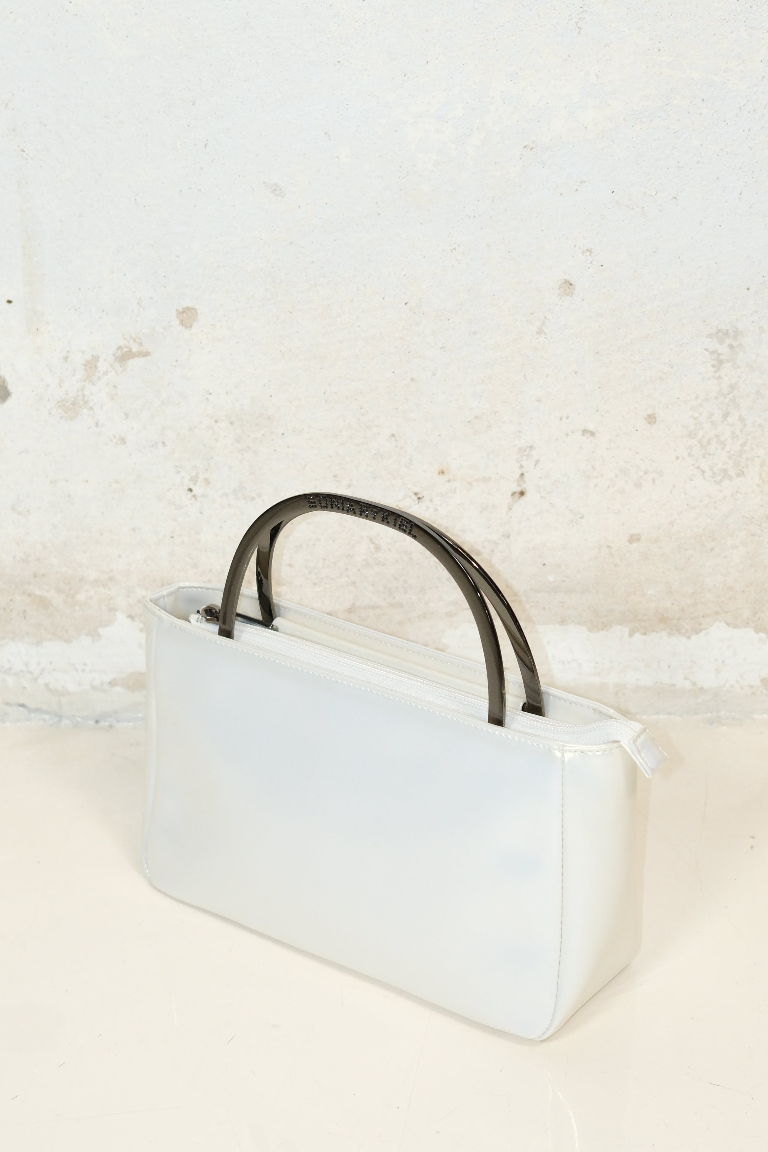 SONIA RYKIEL PEARL VINYL LEATHER BAG