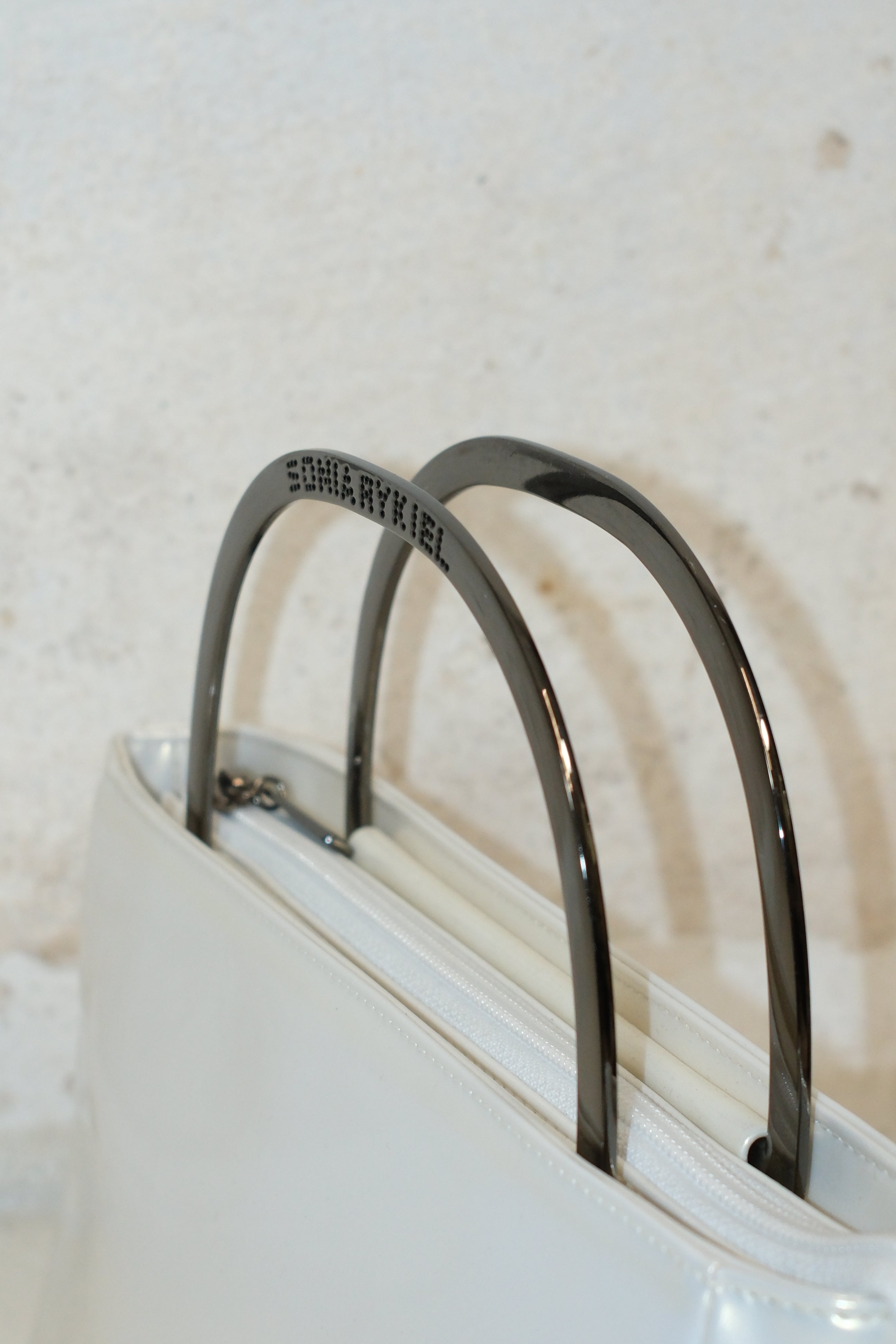 SONIA RYKIEL PEARL VINYL LEATHER BAG