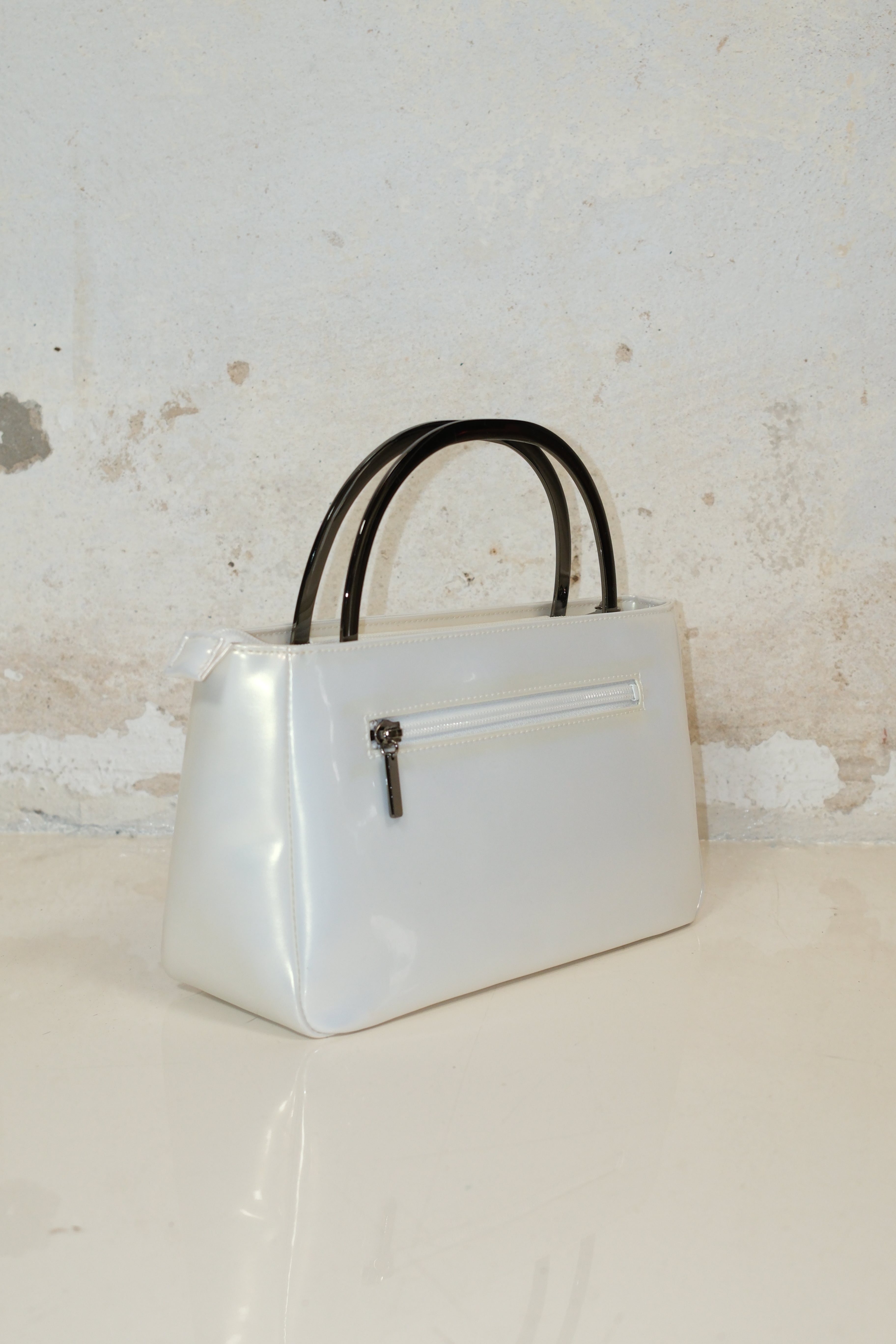 SONIA RYKIEL PEARL VINYL LEATHER BAG