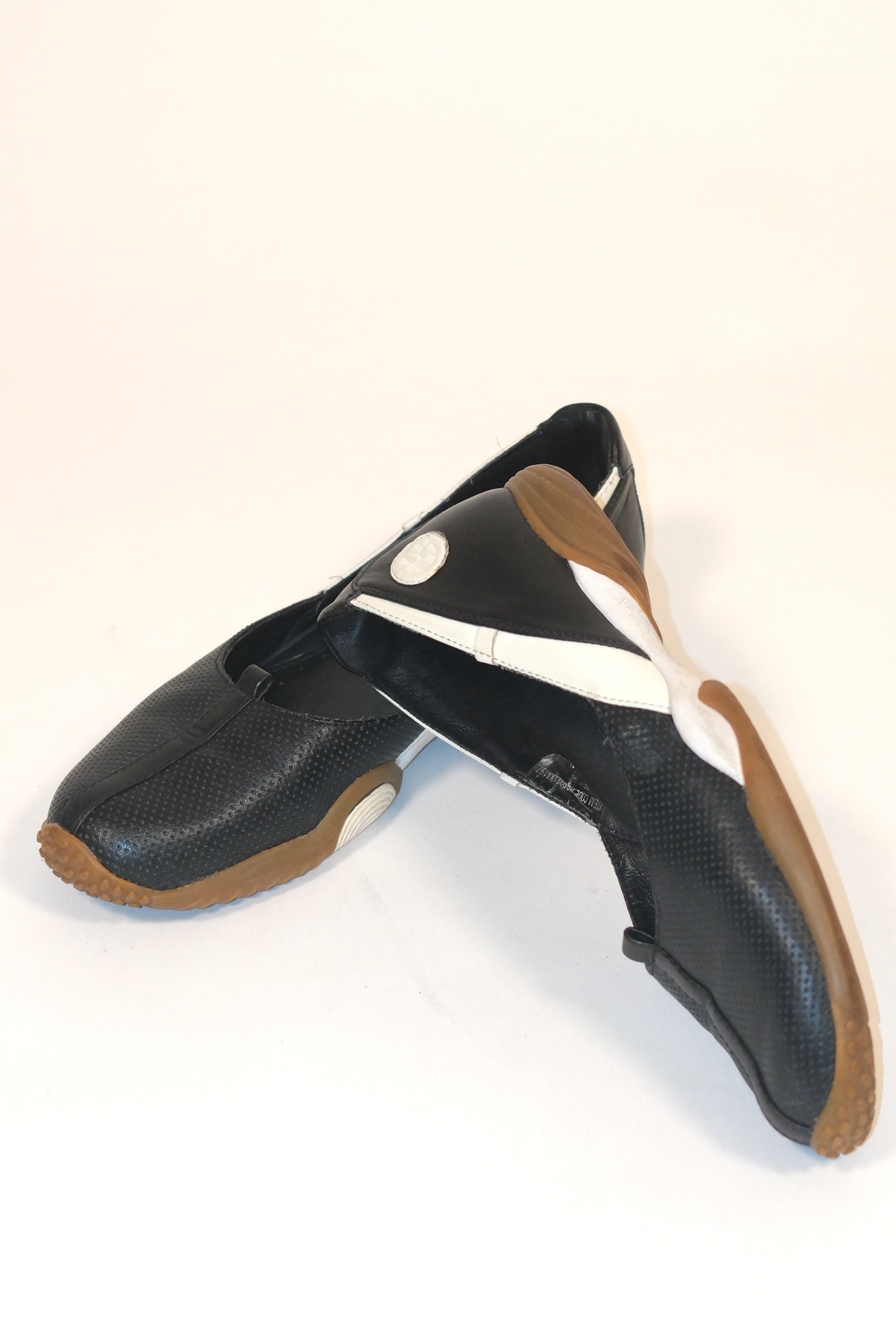 Giorgio Armani Black Ballet Flats With Brown Sole size 36