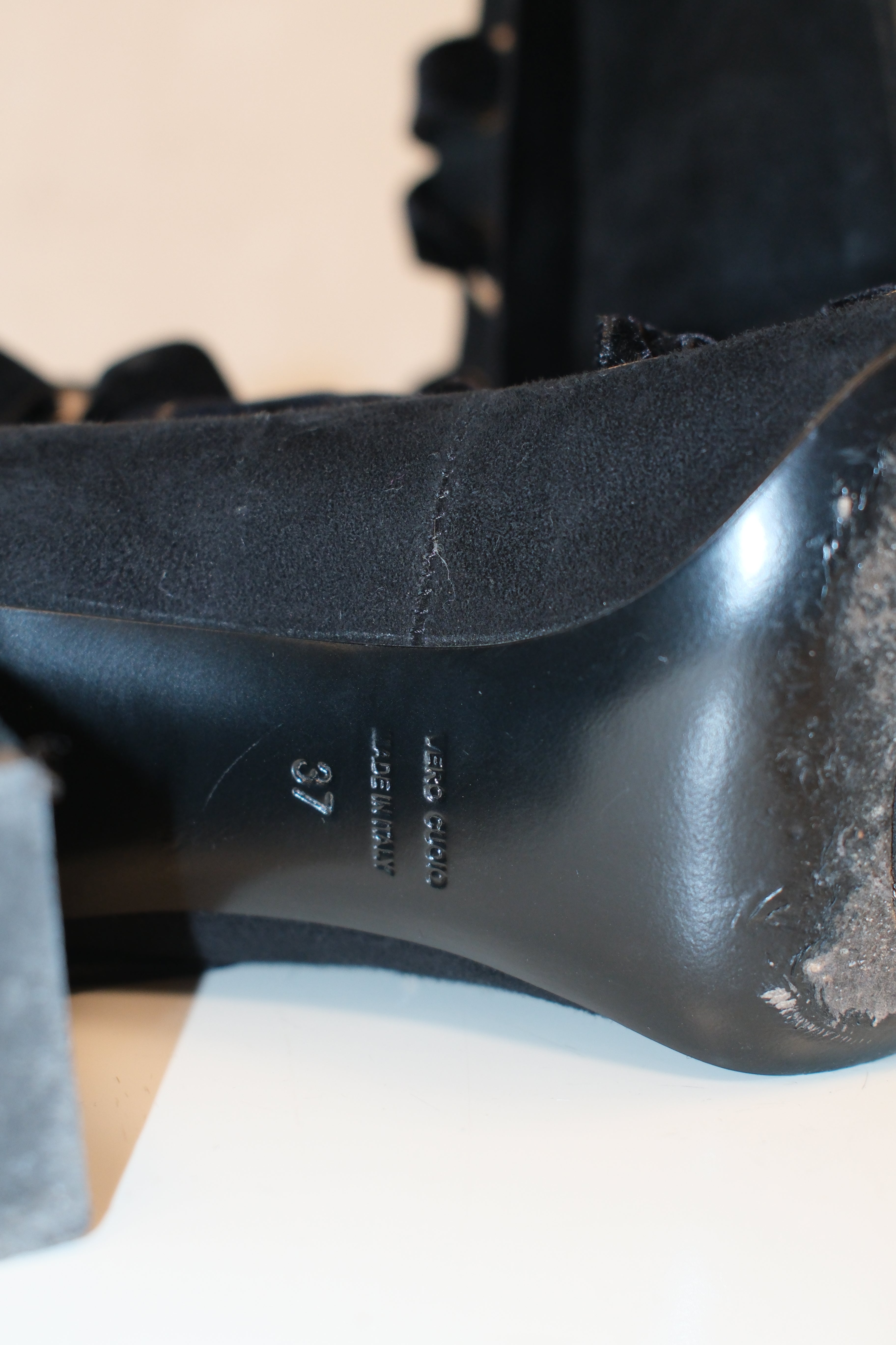 Roberto Festa black velvet lace up ankle boots