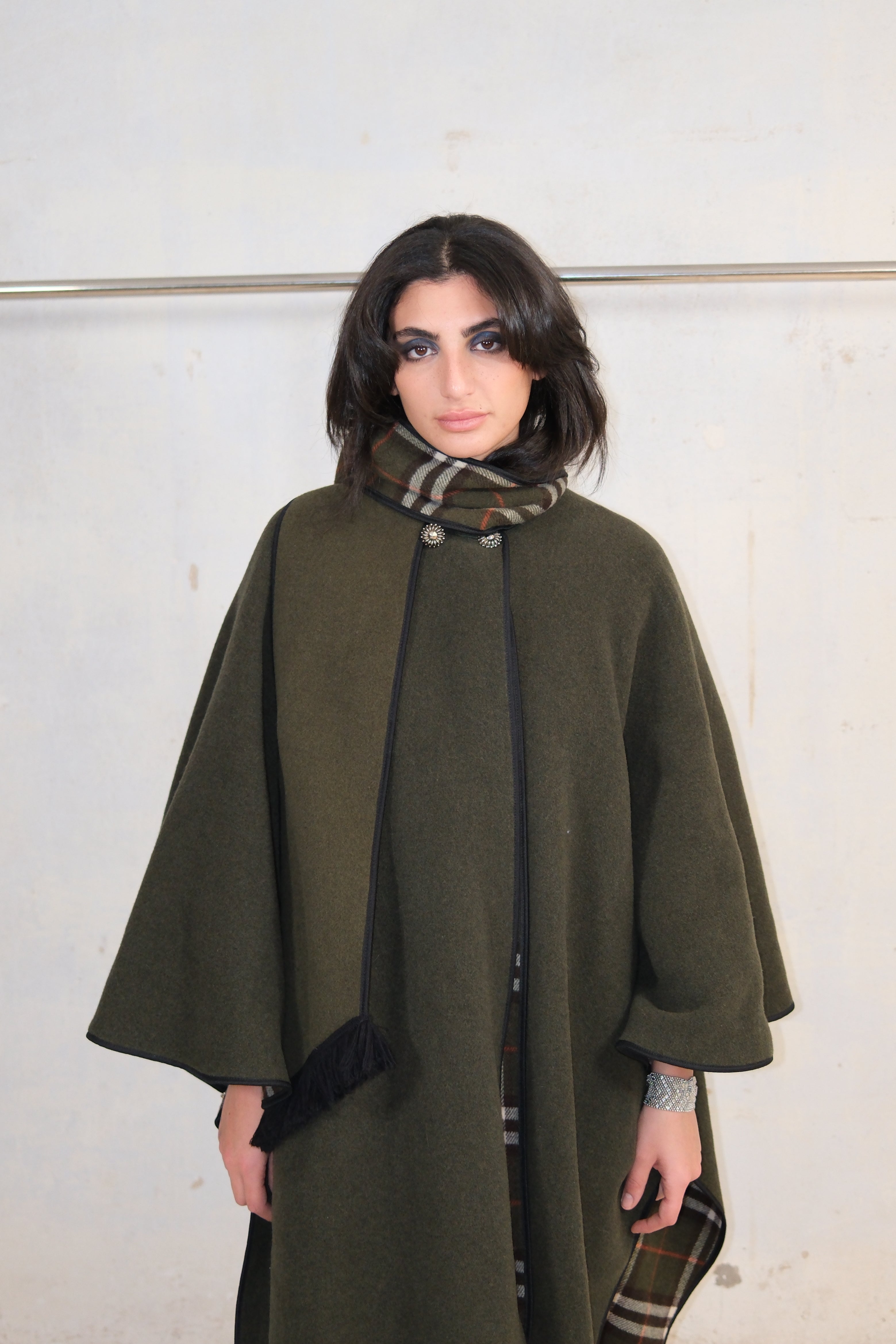 MANY WAYS REVERSIBLE COAT (PLAID&GREEN)
