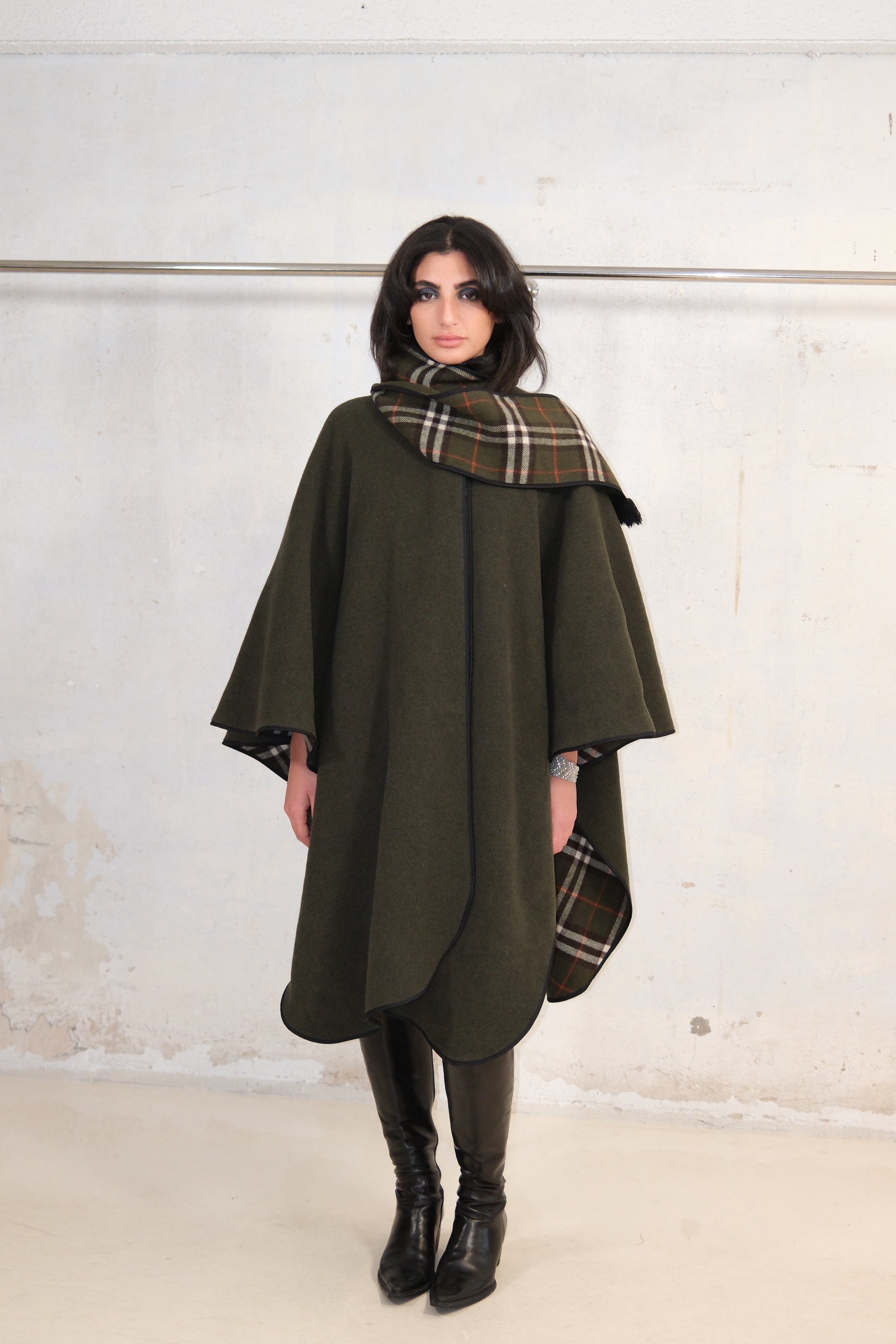 MANY WAYS REVERSIBLE COAT (PLAID&GREEN)