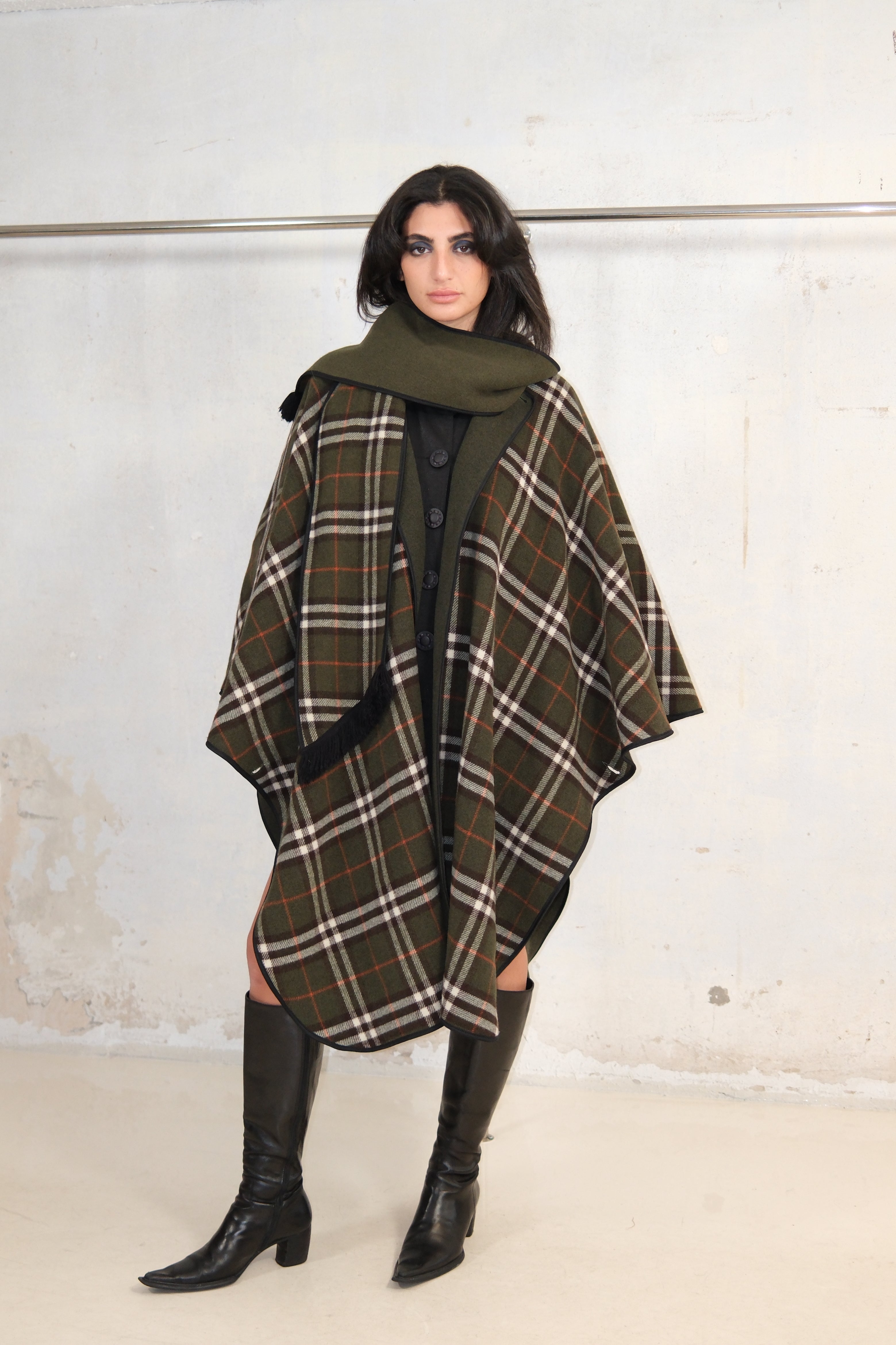 MANY WAYS REVERSIBLE COAT (PLAID&GREEN)