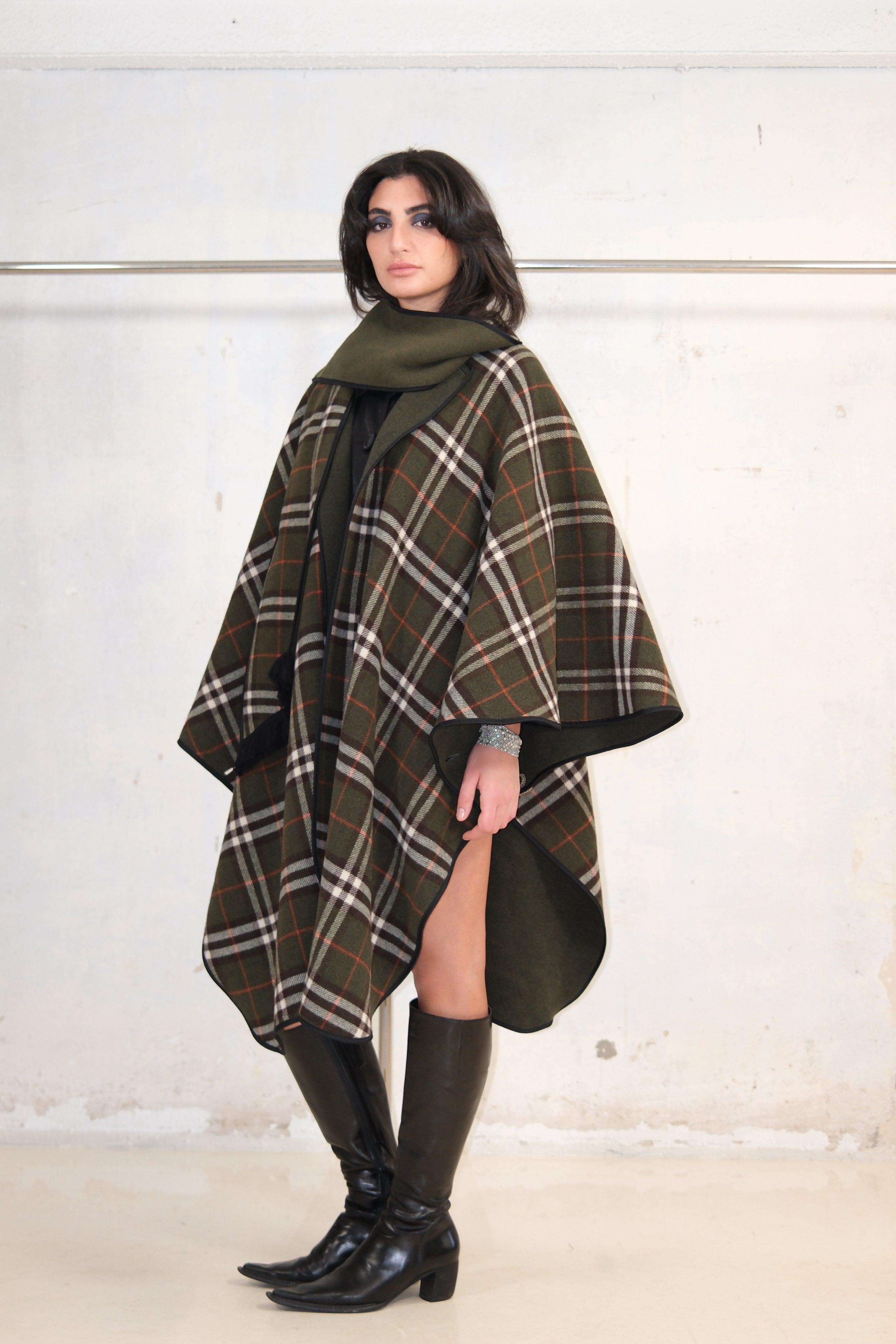 MANY WAYS REVERSIBLE COAT (PLAID&GREEN)