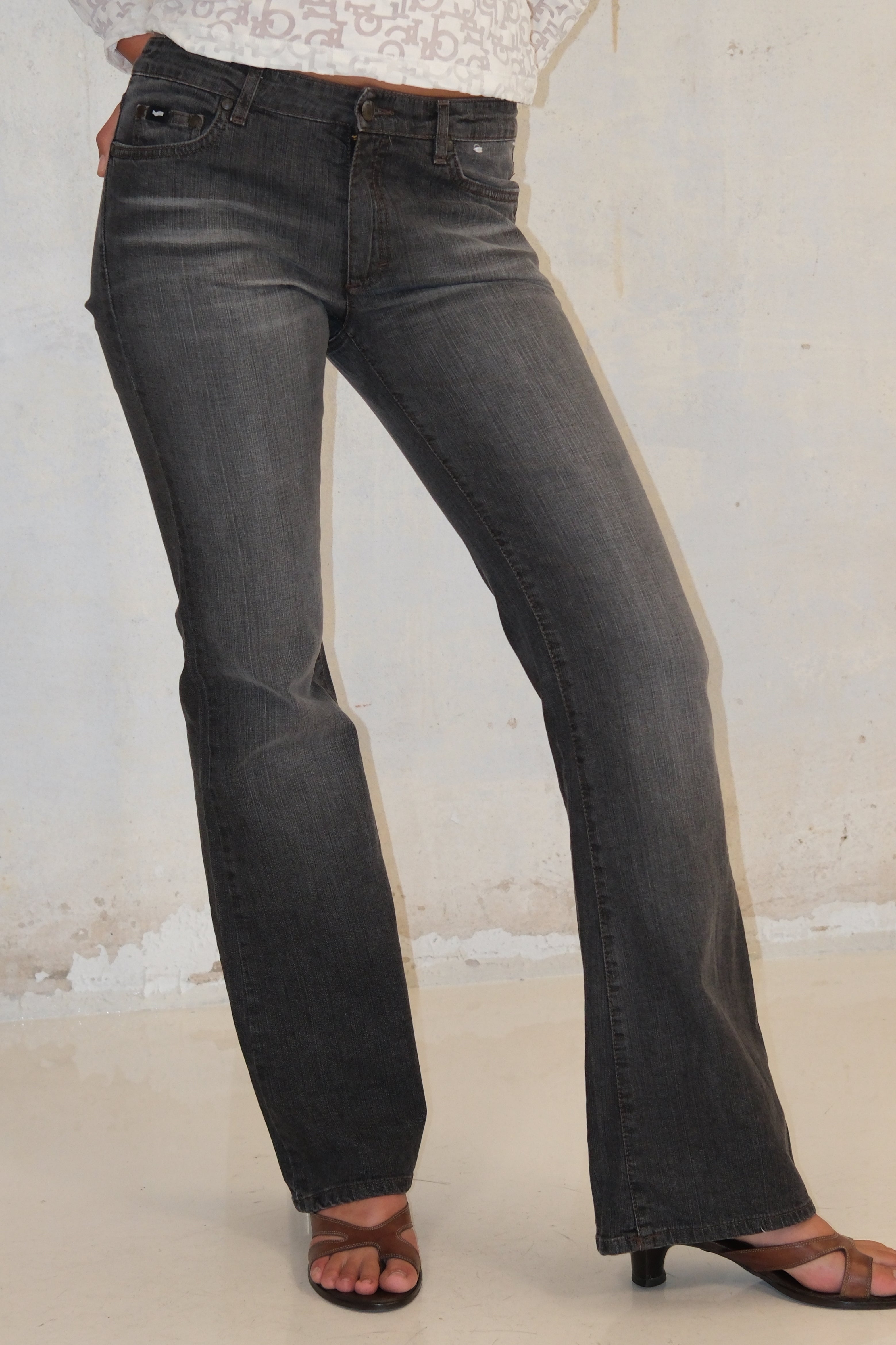 Gas Low-Rise Grey Jeans Size 36