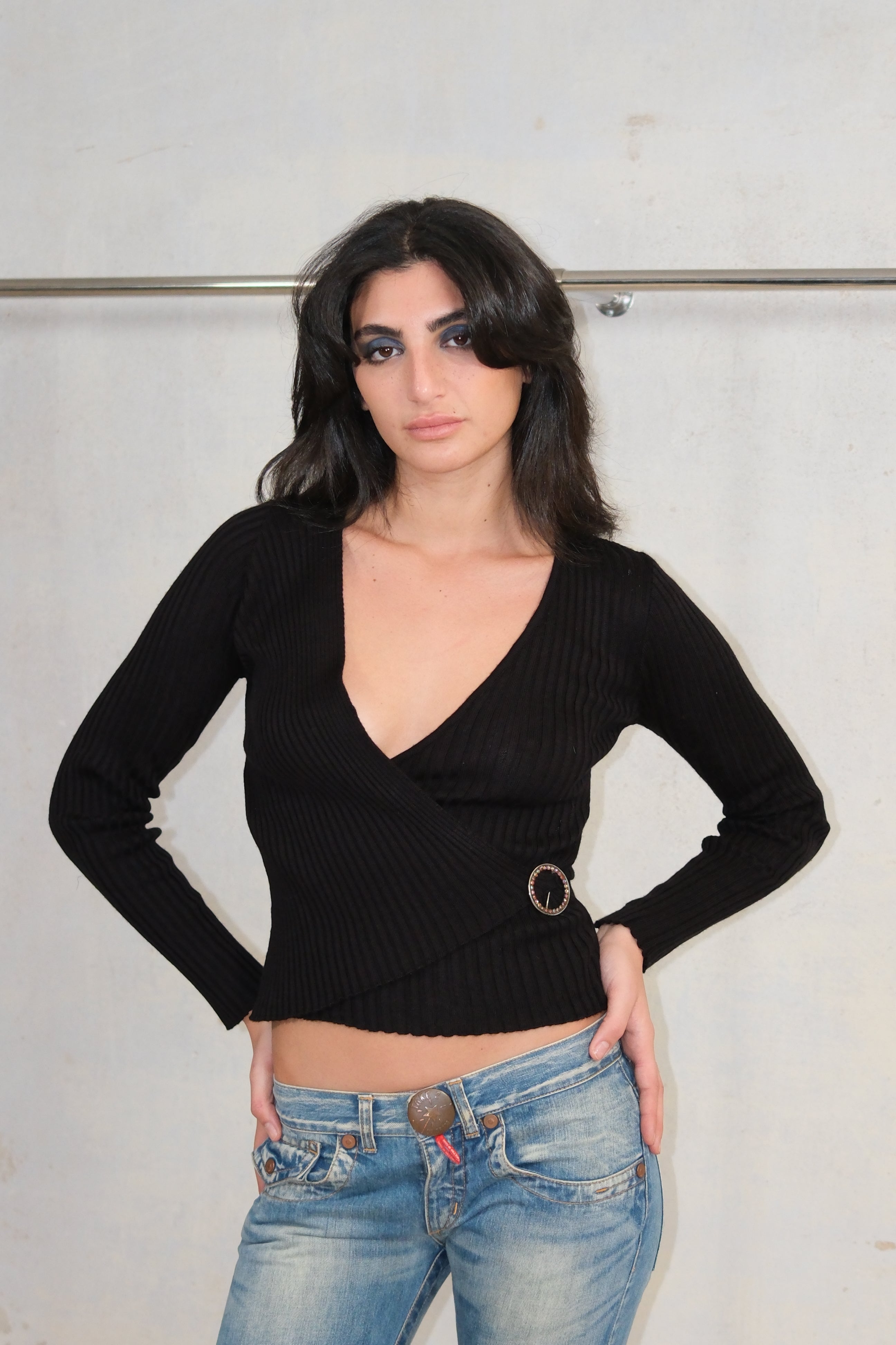 KNITTED DETAIL TOP