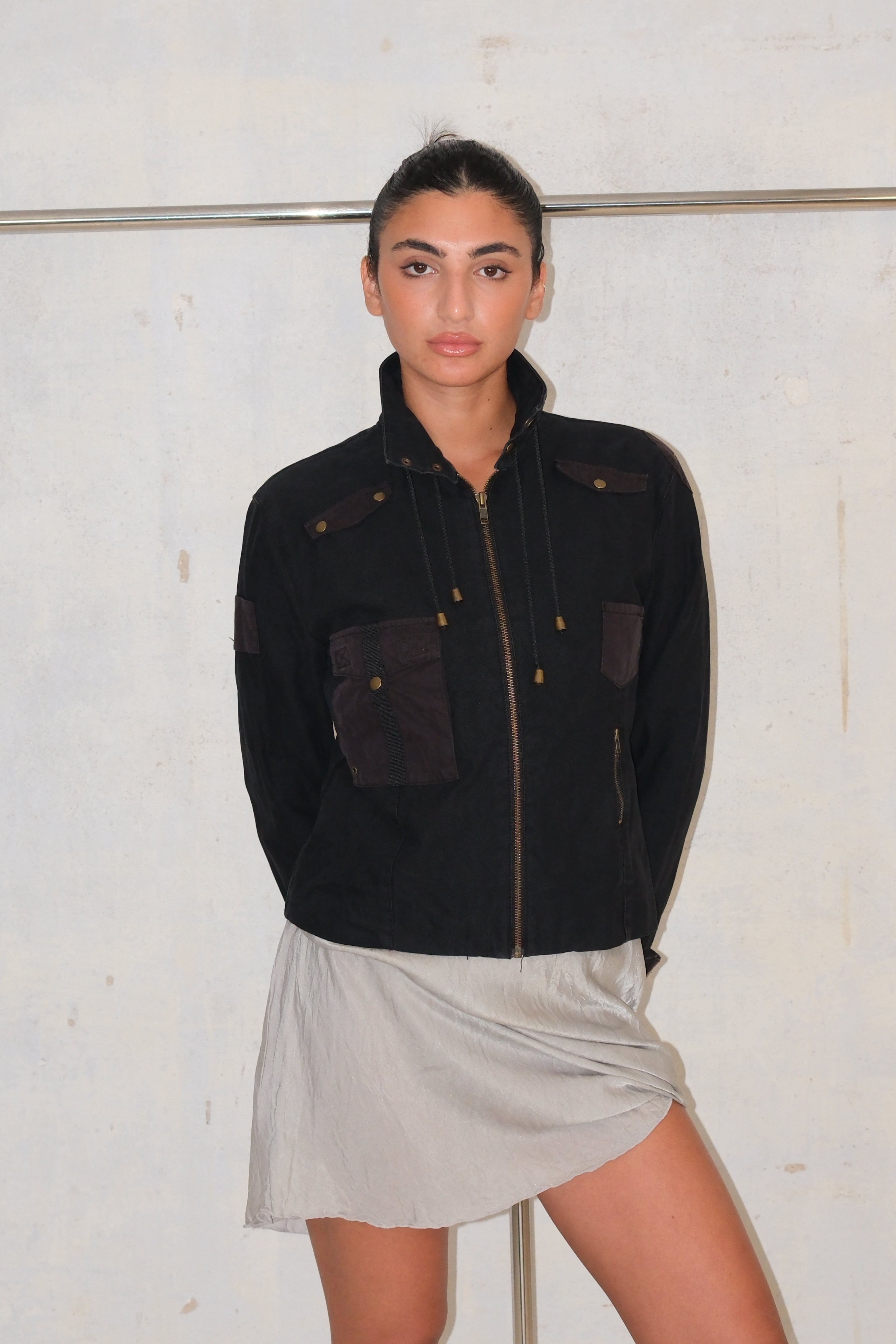 Cassidi Jacket With Back Print And Pockets