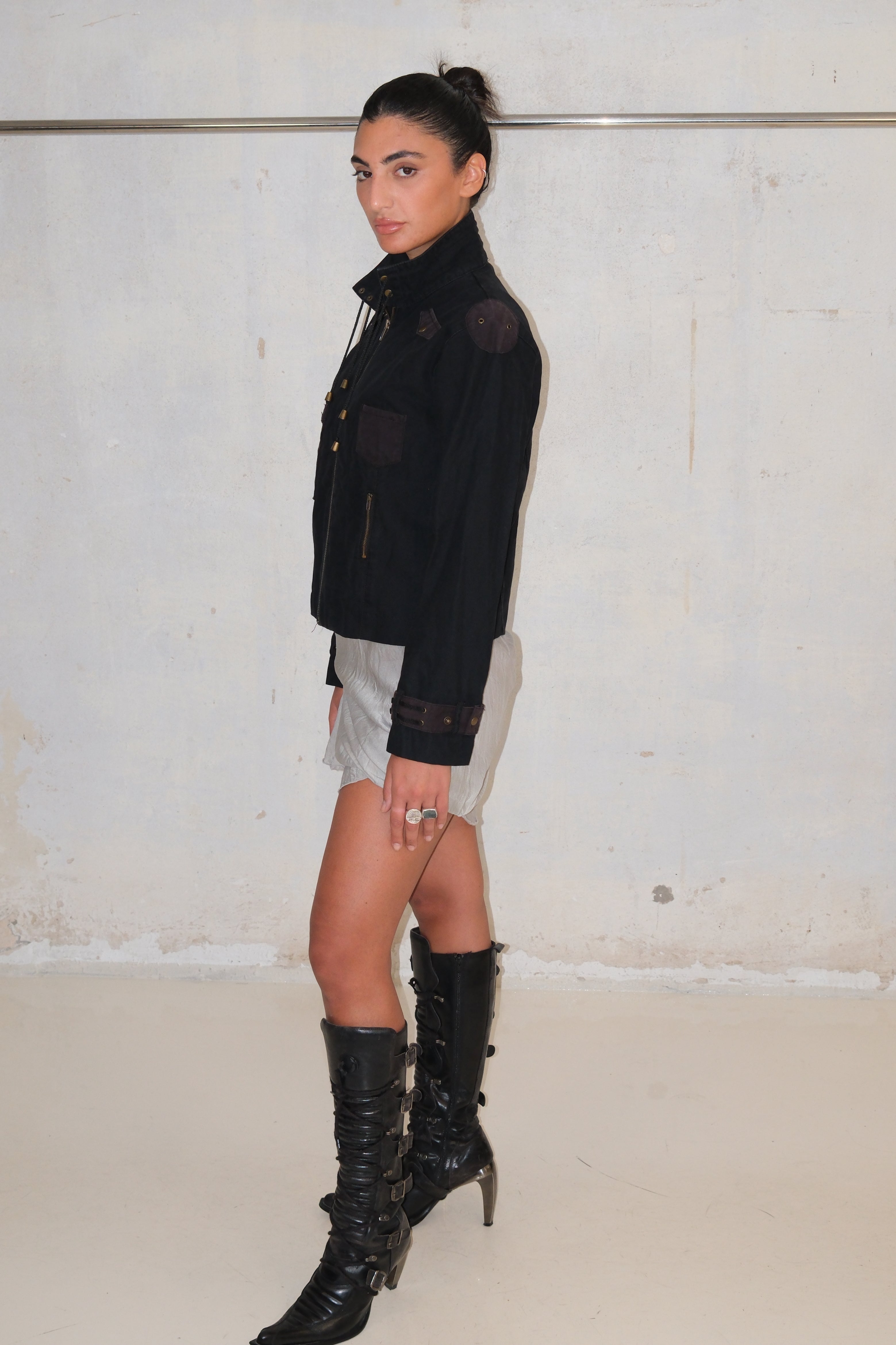 Cassidi Jacket With Back Print And Pockets