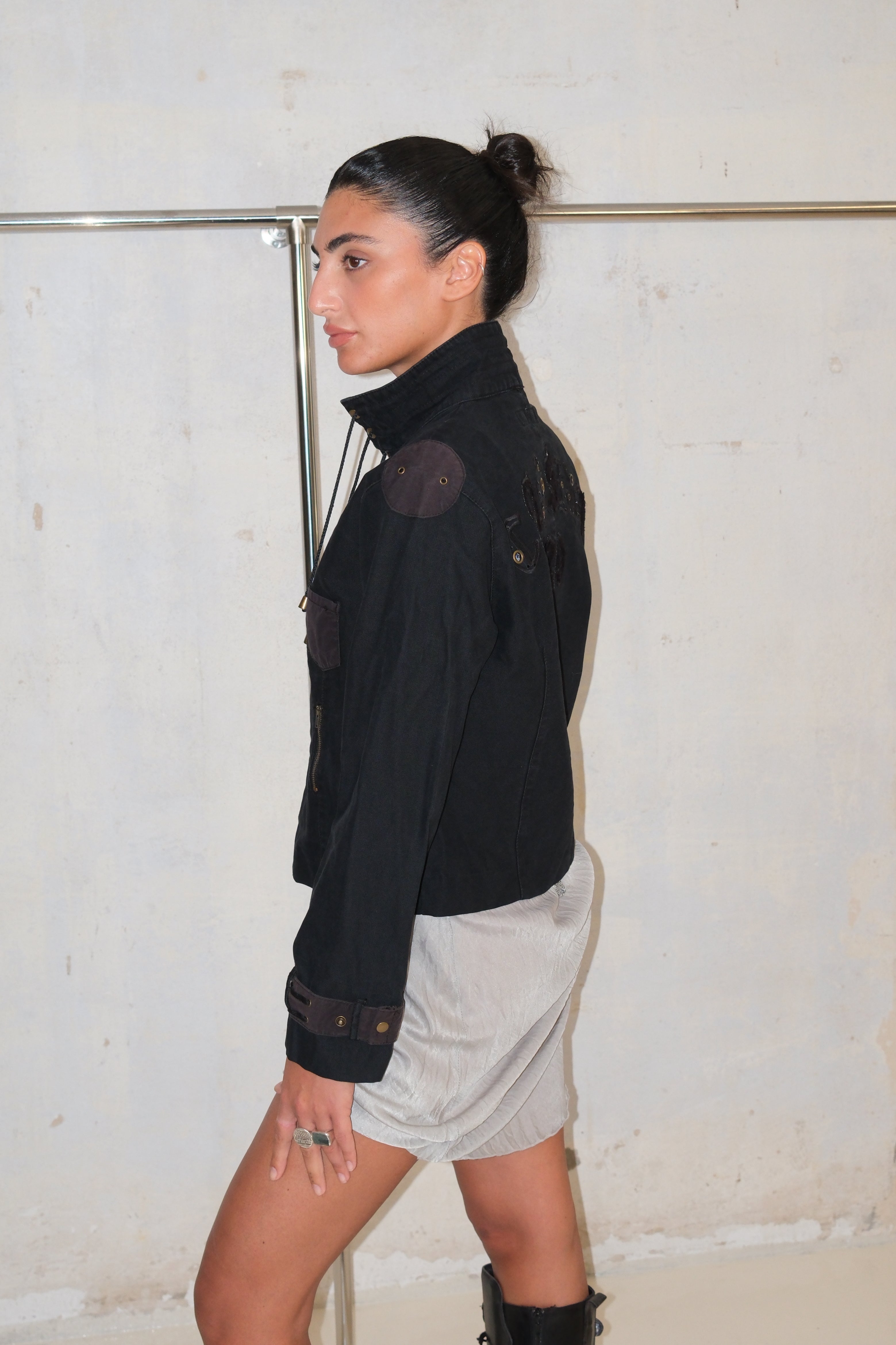 Cassidi Jacket With Back Print And Pockets