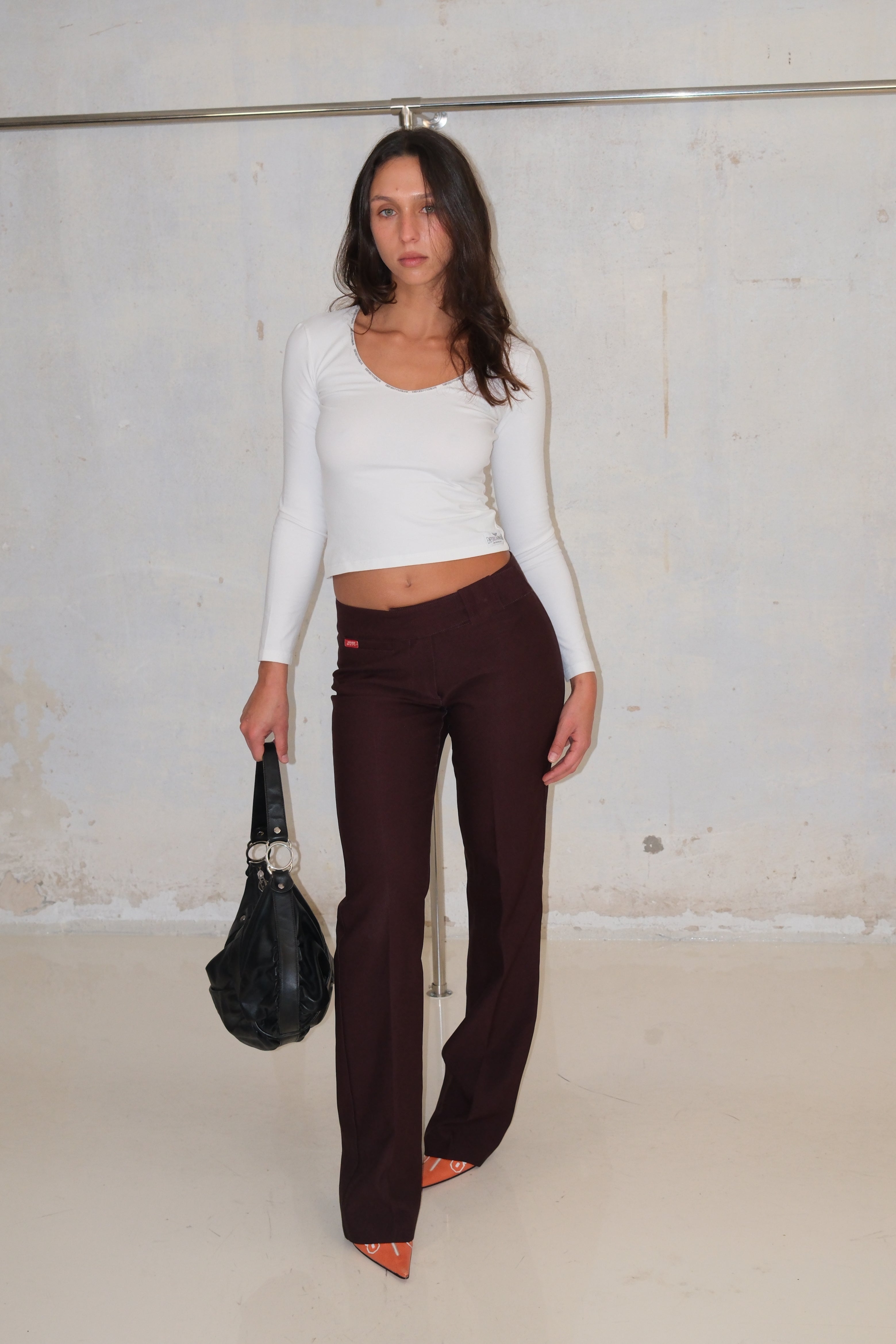 Miss Sixty Low-Rise Eggplant Purple Pants Size 34-36