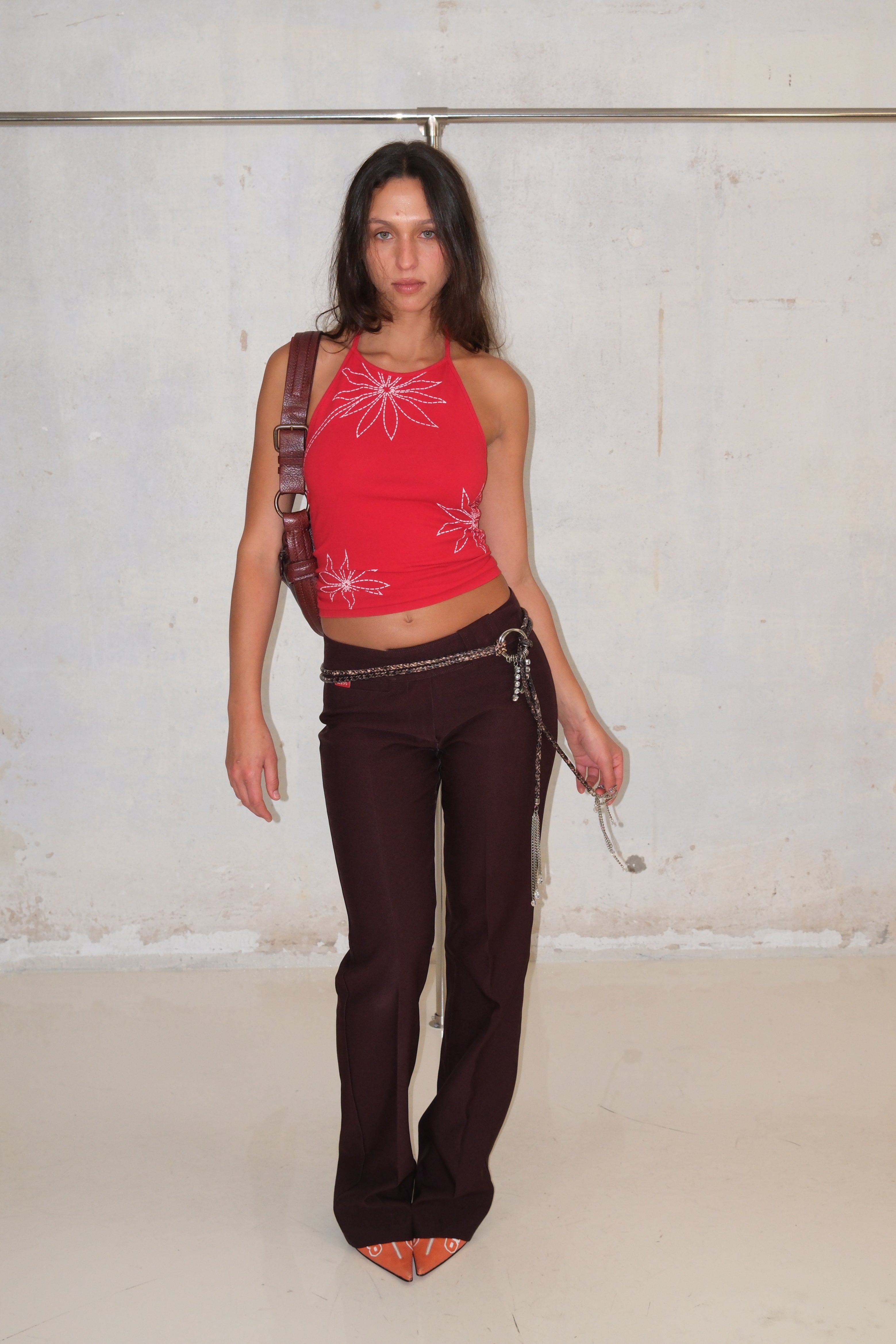United Colors Of Benetton Halter Red Summer Top
