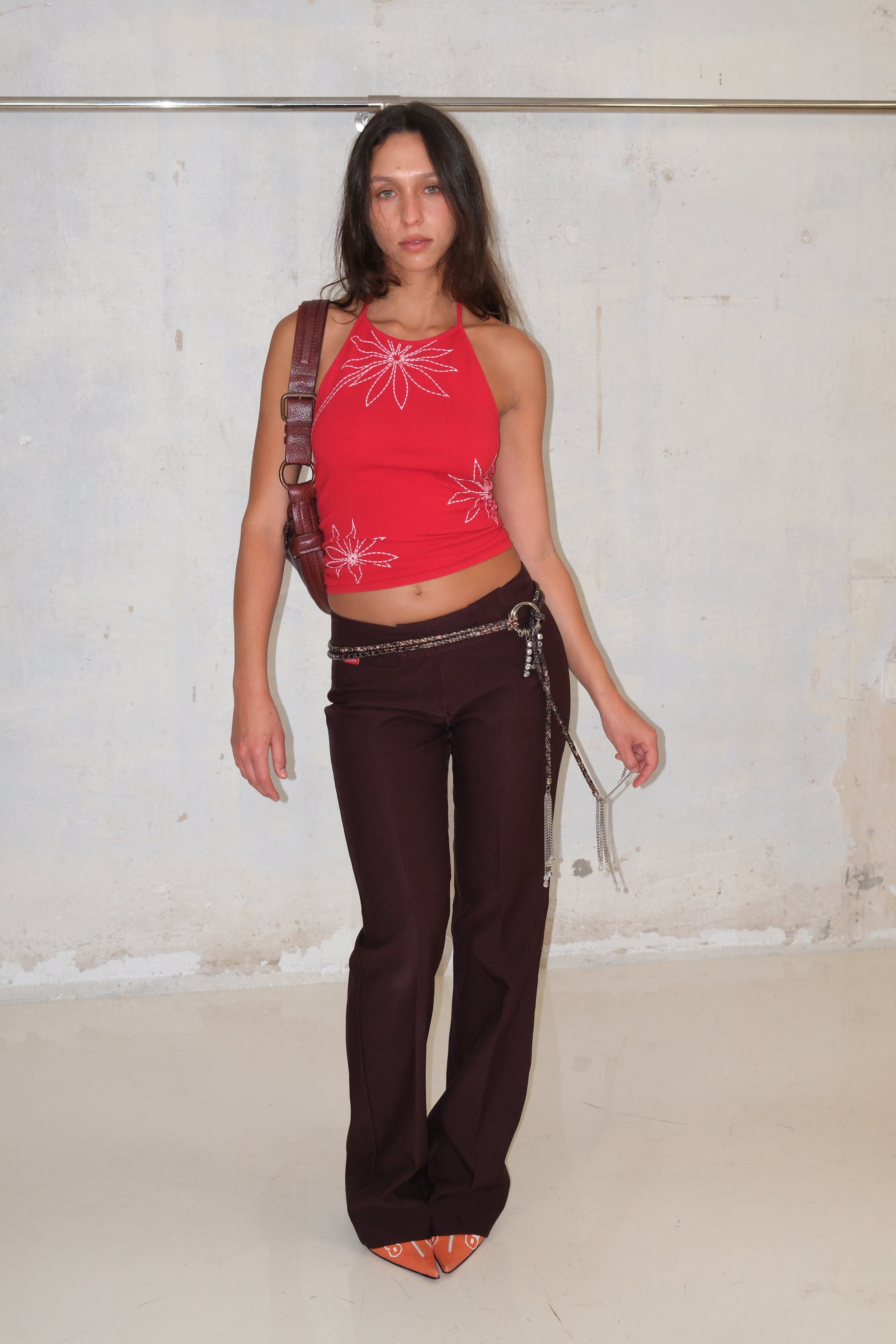 United Colors Of Benetton Halter Red Summer Top