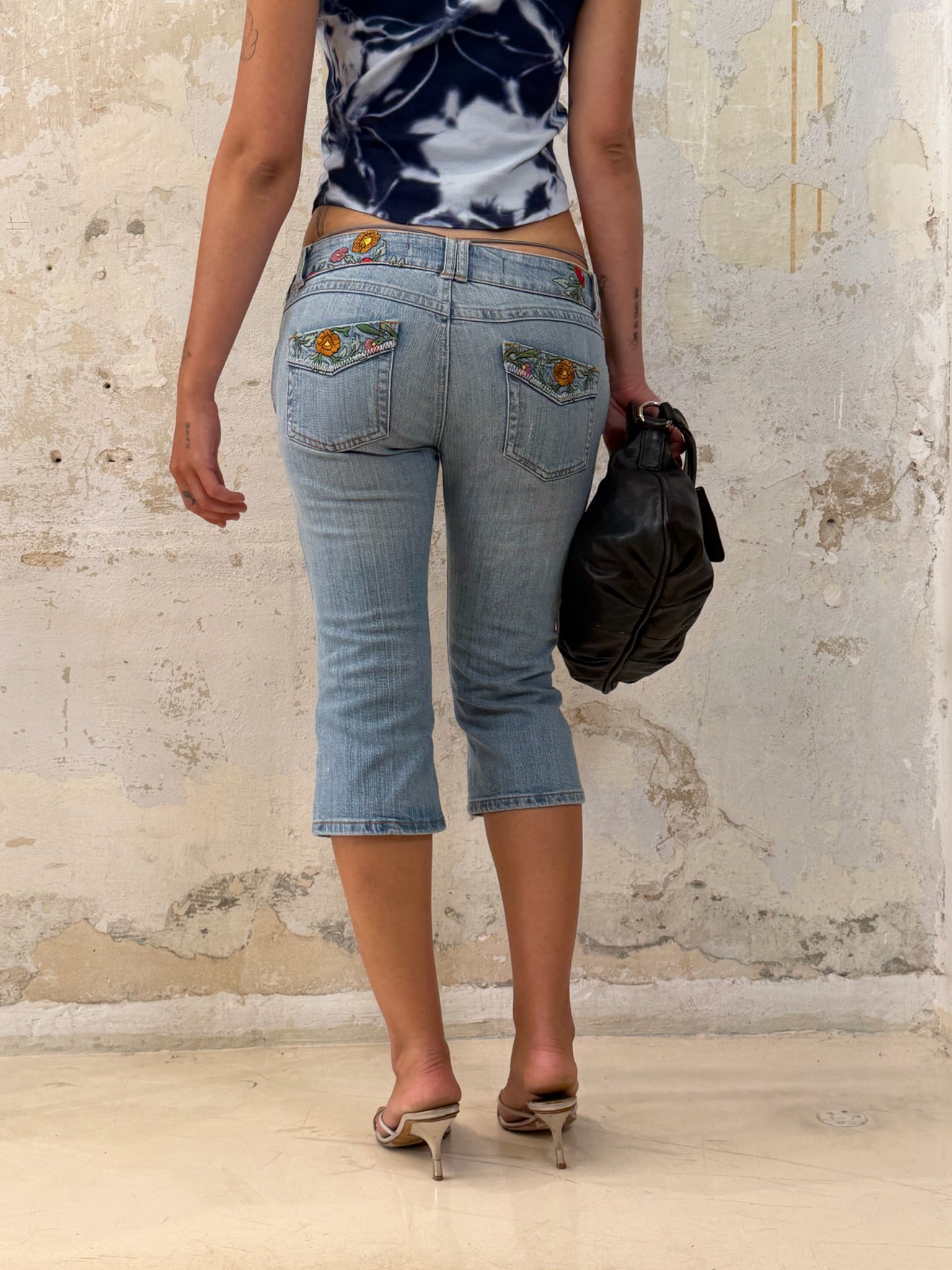 FOX VINTAGE FLORAL JEANS SIZE 37