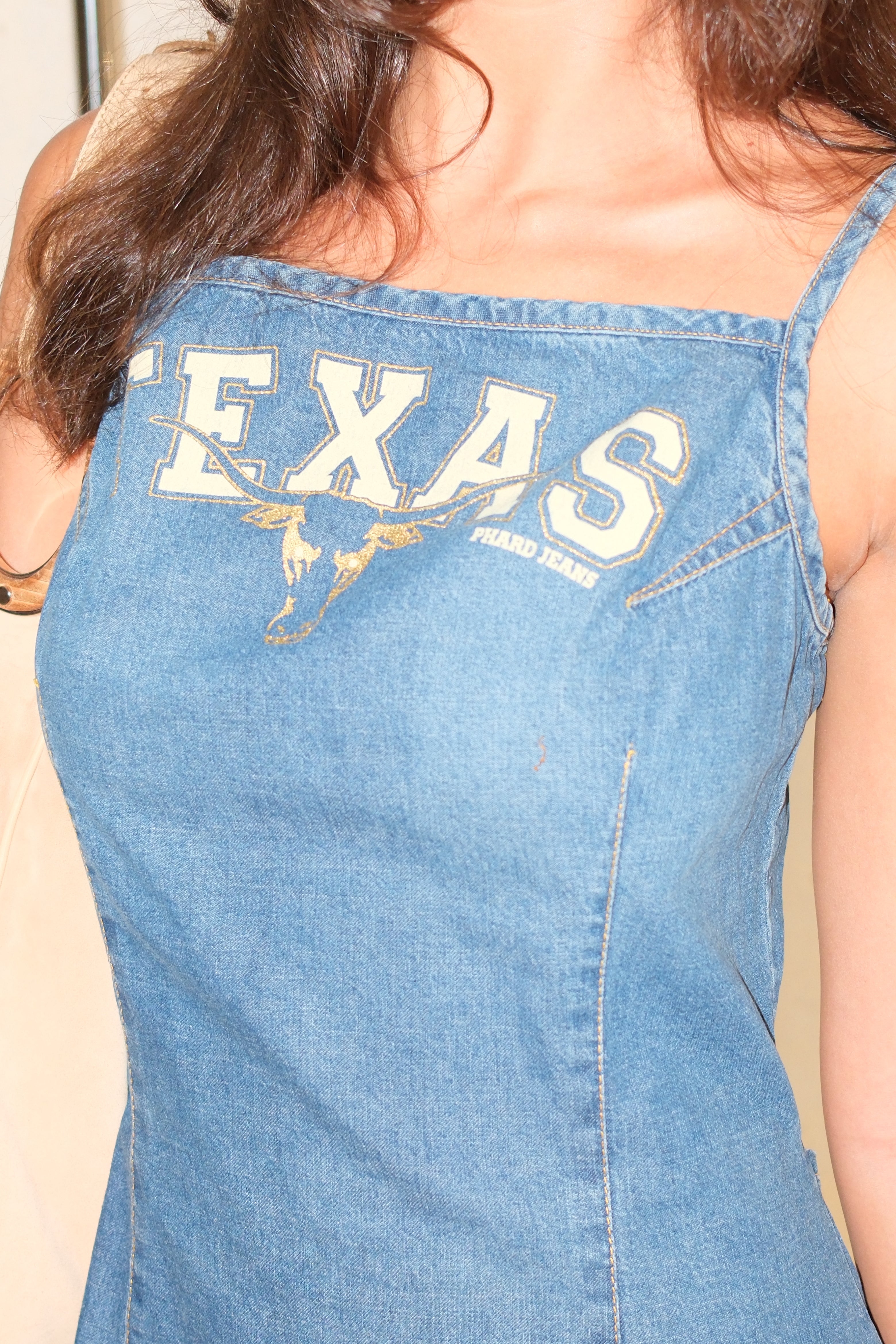 Phard Denim Dress With Open Back